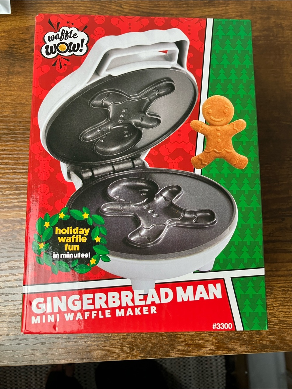 Gingerbread Man Mini Waffle Maker New in Box Waffle Wow!
